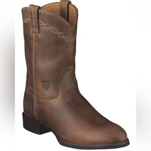 Ariat Men's Heritage Roper Brown Leather Western Boots size 13D